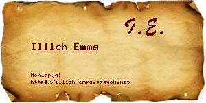 Illich Emma névjegykártya